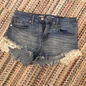 Jean Shorts with Lace